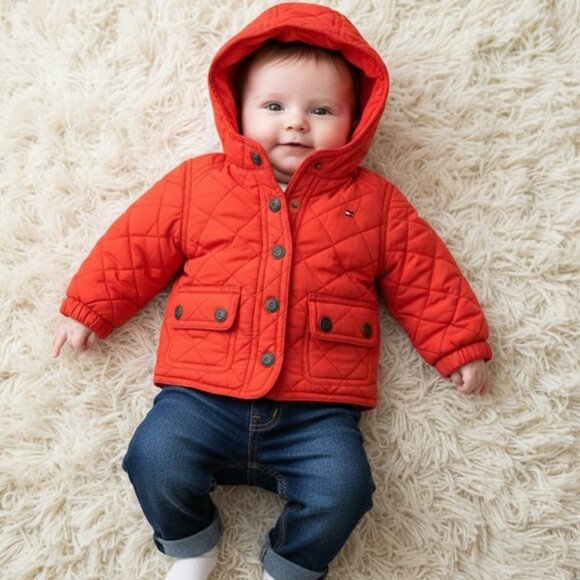 Tommy Hilfiger Lightweight Quilted Snap-Up Jacket 3-6 Months - Picture 1 of 10